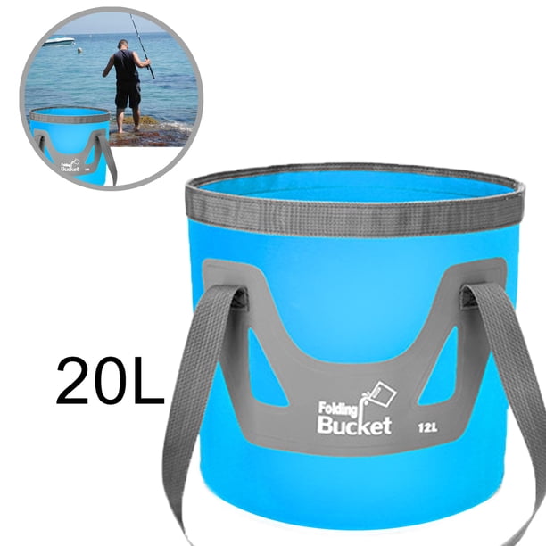 Cubo plegable, cubo, multifuncional, portátil, plegable, lavabo, cubo plegable, contenedor de agua, cubo de pesca para viajar, acampar, senderismo, pesca, jardinería
