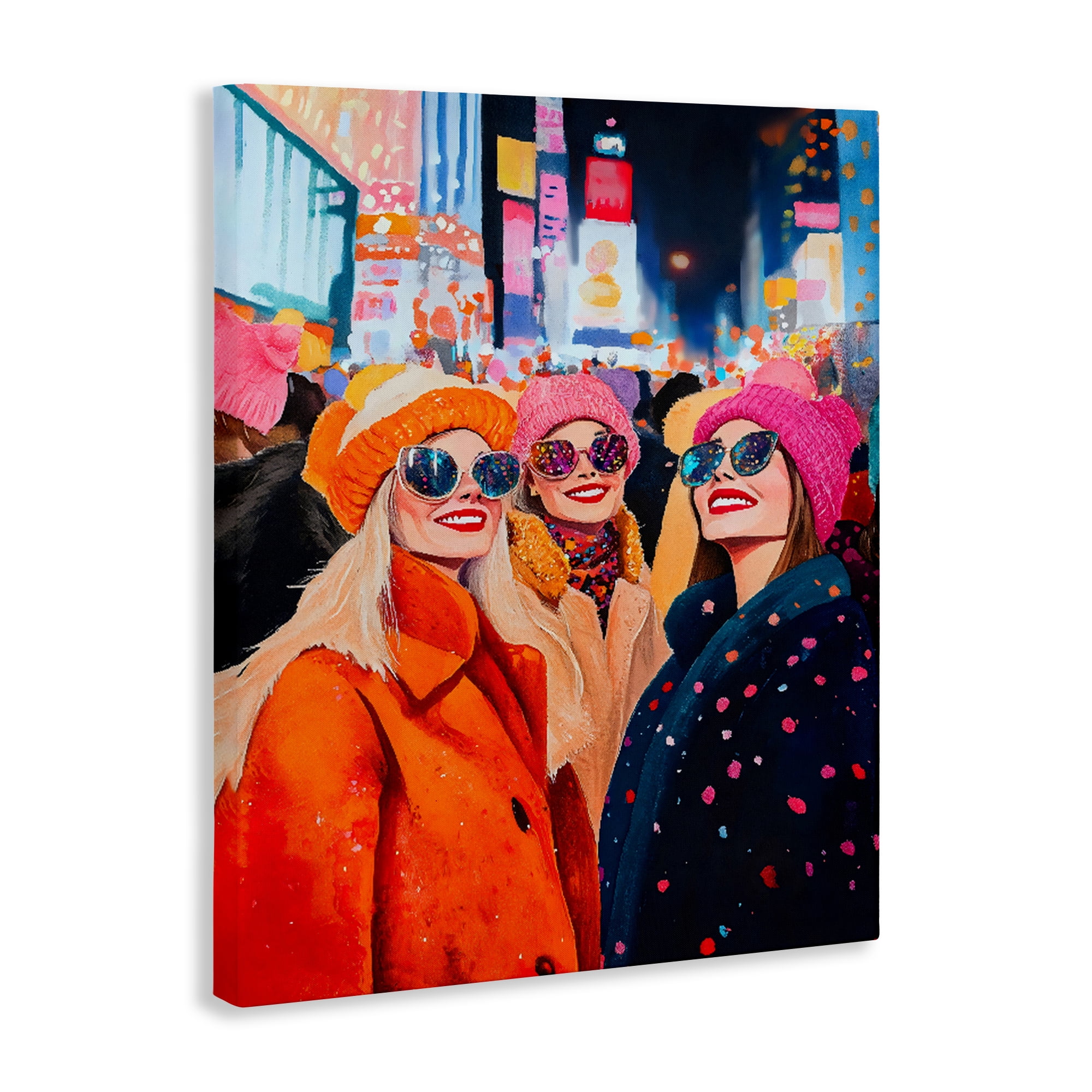 Stupell Industries New Year's Girls in City Canvas Wall Art, design by LSR Design Studio