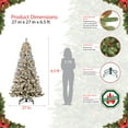 thumbnail image 5 of 6.5' Pre-lit Flocked Virginia Pine Artificial Christmas Tree, 787 Tips, 300 UL-Listed Clear Lights, Metal Stand, 5 of 5