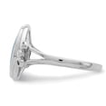 thumbnail image 3 of Versil  Sterling Silver Rhodium-plated Polished Synthetic Turquoise Ring, 3 of 5