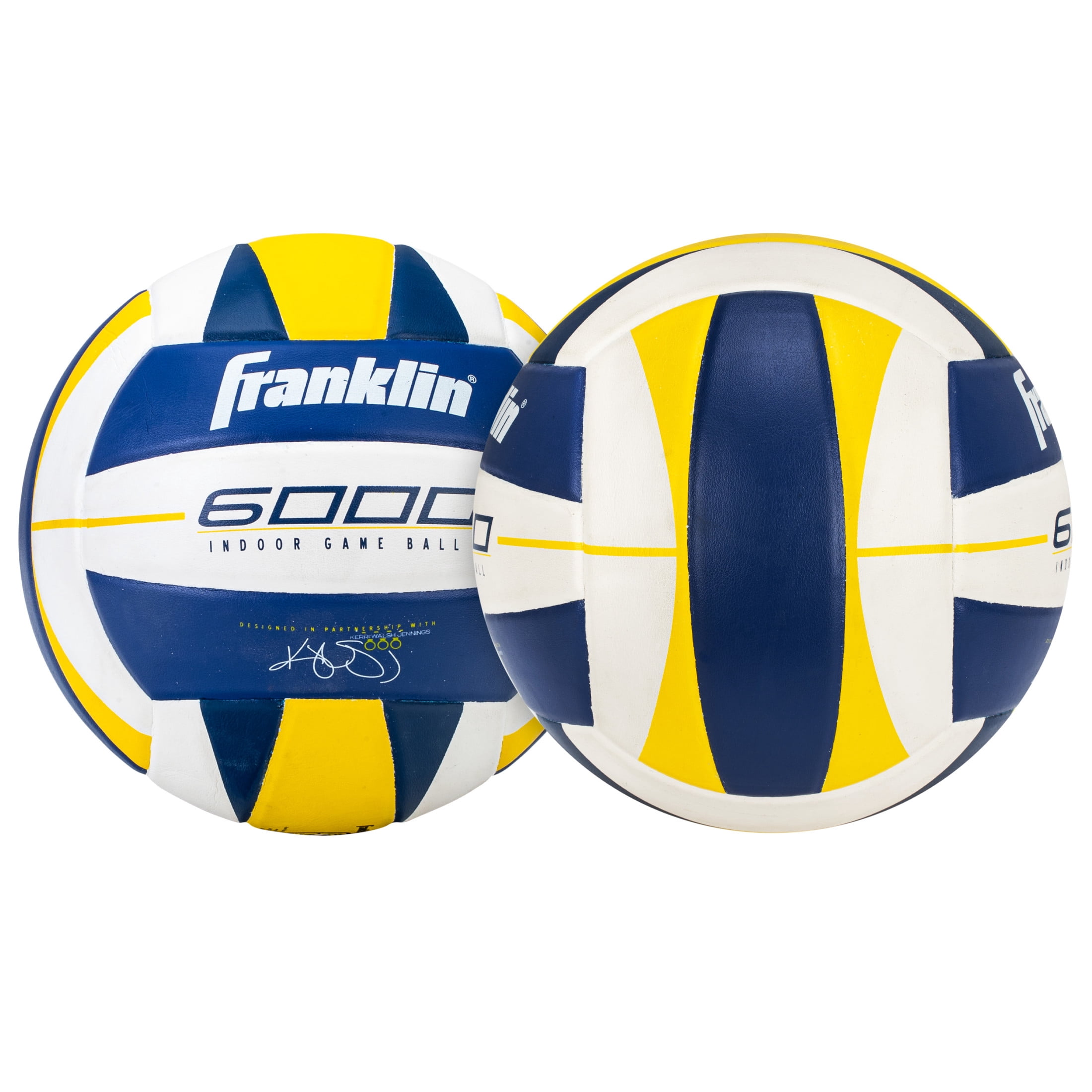 Franklin Sports Indoor Training Volleyball - Premium 6000 Official Size  - Competition - Ball + Pump