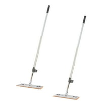 Superio 2 Pack Self-Wringing Microfiber Cleaning Mop, Hands-Free Miracle Flat Mop with Wringing Blade for Home, Kitchen, Bathroom - Hardwood, Laminate, Tile