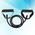 thumbnail image 2 of Elastic Fitness Tubes Exercise Cords Yoga Pull Rope Rubber Exercise Resistance Bands Workout Bands with Door Anchor Handles (Black), 2 of 9