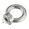 thumbnail image 3 of Uxcell M6 Female Thread Lifting Eye Nuts Ring 304 Stainless Steel  Silver Tone 2pcs, 3 of 5