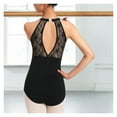 thumbnail image 2 of Women's Ballet Dance Leotard Halter Neck Elegant Leotard With Elegant Keyhole Back,Soft Chest Lining Ballet Clothes, 2 of 3