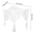 thumbnail image 3 of 4 Post Bed Canopy Net Valance Drape Netting Single Double White, 3 of 5