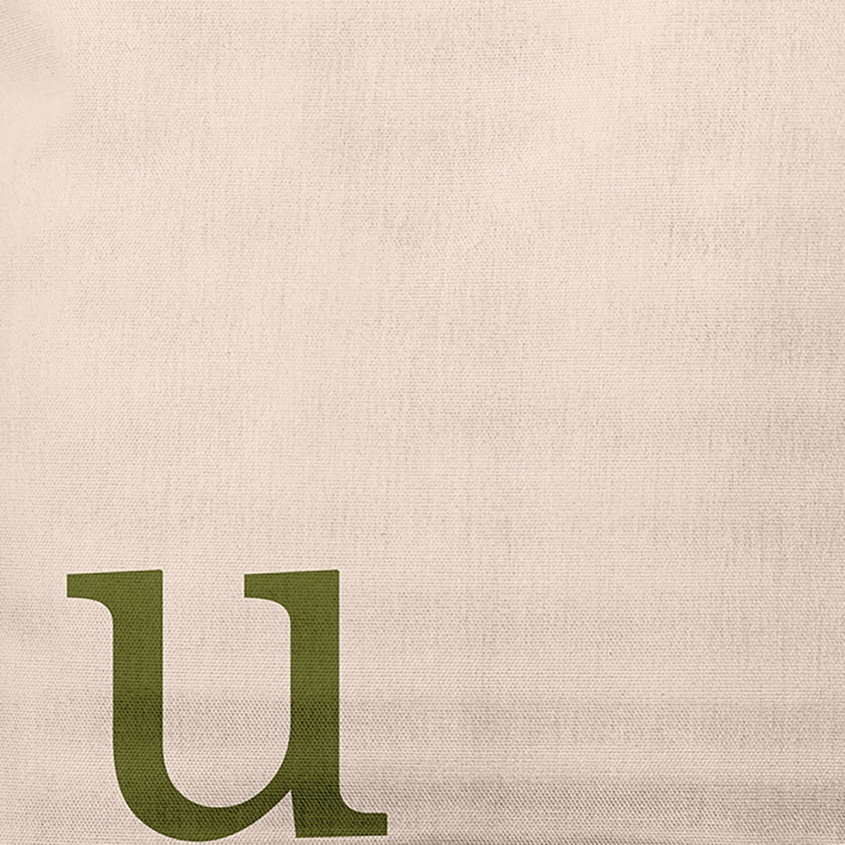 Simply Daisy 20" x 20" Modern Monogram Decorative Throw Pillow, Olive