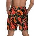 thumbnail image 4 of Balery Red Hot Chili Mens Swim Trunks Swim Shorts for Men Quick Dry Inseam Beach Shorts with Compression Liner Pocket-Large, 4 of 9