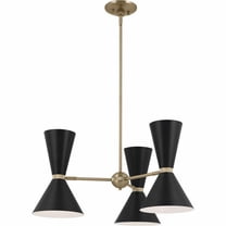 6 Light Chandelier-13.5 inches Tall and 30.75 inches Wide-Champagne Bronze/Black Finish Bailey Street Home 147-Bel-5016805