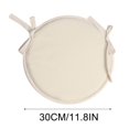 thumbnail image 3 of Tuvgenk Office Seat Cushion Beige Pressure Relief Seat Cushion Pillow with Ties Round Polyester Breathable Thick Chair Pad for Home, 3 of 5