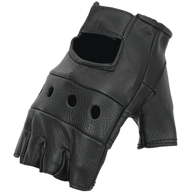 Fingerless Leather Work Gloves Medium - Main Image