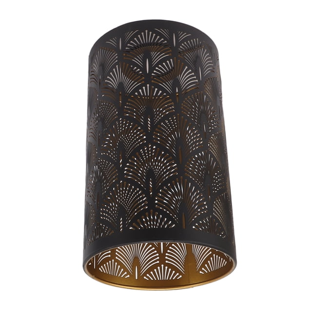 Modern Lamp Shade, Metal Cylindrical Hollow Out E26 Lampshade Fine Workmanship Decorative for Living Room