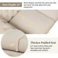 thumbnail image 4 of Velvet Accent Chair, Single Sofa Chair with Metal Legs, Comfy Upholstered Armchair with Button Tufted Back, Modern Side Chair for Living Room Bedroom, Beige, 4 of 7
