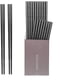 thumbnail image 1 of Palillos HIWARE de fibra de vidrio reutilizables, 10 pares, negros, 24 cm, 1 of 7