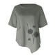 thumbnail image 4 of Blusa de manga corta con estampado de cuello redondo informal para mujer a la moda, Tops de verano Fridja ghk3758, 4 of 5