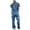 Blue, variant on Herrnalise Coveralls for Men Short Sleeve - Zipper One Piece Jumpsuits Loose Fit Lapel Solid Color Playsuits Romper with Pockets Valentine's Day For Him M-2XL