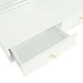thumbnail image 4 of 3-colour Lights Floating Vanity With Mirror & Power Outlet, White, Large Storage, Compact Desk 3-color Considerable Storage, 4 of 4