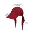 thumbnail image 7 of Women Muslim Headscarf Hat Pre Tied Hair Loss Turban Solid Color Chemo Baseball Cap Slouchy Bonnet Head Cover, 7 of 7