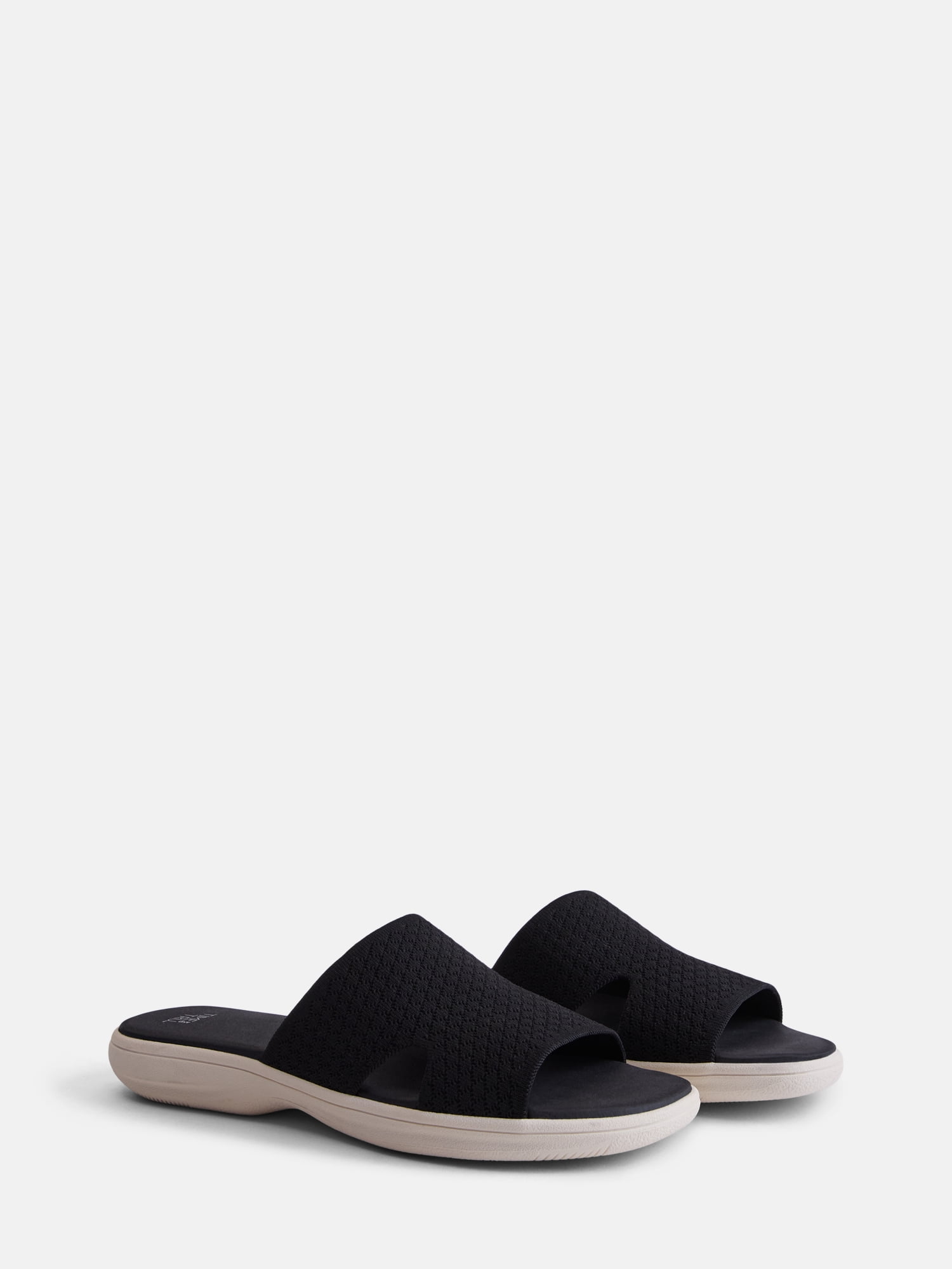 Time and Tru Women's Comfort Knit Slide Sandals