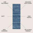 thumbnail image 3 of JONATHAN Y MOROCCAN HYPE 2 x 10 Runner Rug, Boho Vintage Diamond - Blue/White, MOH101A-210, 3 of 5