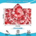 thumbnail image 2 of Colorful Tie Dye Pattern Hooded Bath Towel，50"x30" for Ages 3 To 12 Kids, Quick Dry Lightweight Soft Microfiber Hood Beach Towel Cover Up for Kids, 2 of 7