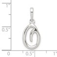 thumbnail image 3 of Sterling Silver Polished Initial O Pendant, 3 of 4