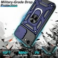 thumbnail image 4 of for iPhone SE 2020/2022,iPhone 7/8 Case with Anti-Explosion Screen Protector, Heavy Duty Shockproof with Metal Kickstand [Military Grade] Protective Case for iPhone SE 2020/2022/8/7, Blue, 4 of 14