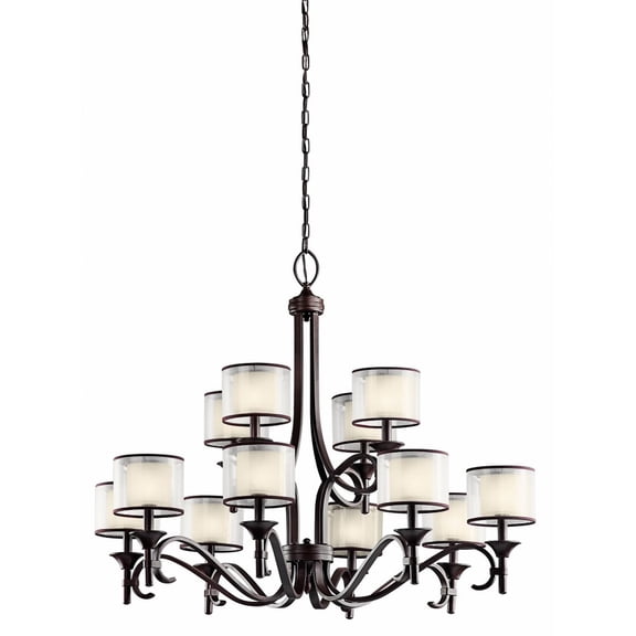 Kichler Lighting - 12 Light Chandelier - Lacey - Twelve Light 2-Tier Chandelier