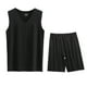 thumbnail image 4 of Conjunto Deportivo de los Hombres, Moda Casual de Color Sólido Cuello en V sin Mangas de Elasticidad Superior para el Desgaste Al Aire Libre, Traje Atlético de Humedad, 4 of 4
