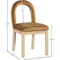 thumbnail image 3 of Meridian Furniture Conrad Saddle Velvet Dining Chair, 3 of 10
