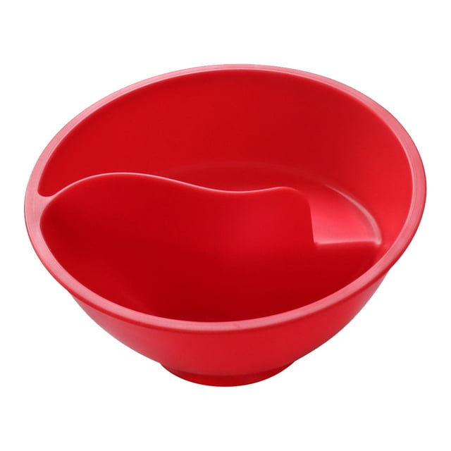 Split Cereal Bowl Separated Cereal Bowl – Partitioned Snack & Oatmeal Bowl, Anti-Soggy Design for Breakfast, Snacks, And Dips, Large Capacity Tableware Red