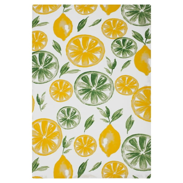 Mu Kitchen Staple Designer Print Kitchen Towel Lemon Lime Walmart Com Walmart Com