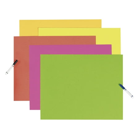 Pacon 12 Pt Railroad Board, 22 x 28 Inches, Assorted Hot Colors, 50 Sheets