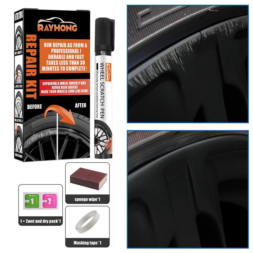 Wheel Scratch Repair Kit | Wheel Touch Up Kit | Car Rim Scratch Repair Kit,  Universal Color for Rims, Quick and Easy Fix for Auto Vehicle Car