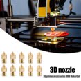 thumbnail image 3 of Extrusor de boquilla de latón roscado M6 de 10 piezas para impresora 3D MK8 de 1,75 mm (0,8 mm), 3 of 8