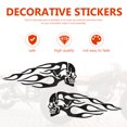 thumbnail image 2 of 2pcs Fire Skull Stickers Motorcycle Oil Tank Decorative Stickers Body Decals, 2 of 7