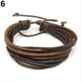 thumbnail image 7 of Ayyufe Vintage Men's Women's Leather Multilayer Bracelet Bangle Wristband, 7 of 7