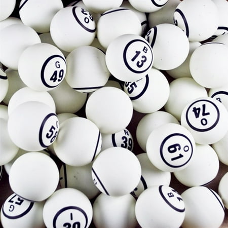 - Bingo Balls - White Single Number - 1 1/2 inch