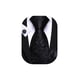 thumbnail image 1 of Set de corbatas Barry.Wang de seda negra con cachemir, 150 cm, 1 of 6