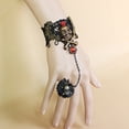 thumbnail image 4 of Finger Ring Bracelet Gothic Simple Finger Ring Chain Hand Chain Jewelry Bracelet for Halloween Decor, 4 of 7