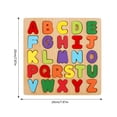 thumbnail image 2 of Juego de 4 rompecabezas de madera con alfabeto, números y formas de madera en 3D, tablero de rompecabezas de letras y números ABC, rompecabezas educativos de reconocimiento, el mejor regalo para, 2 of 8