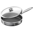 thumbnail image 1 of Stainless Steel Frying Pan Nonstick Skillet with Lid, 10 Inch Induction Cookware Oven,Safe Pan for Ceramic Stoves,Healthy Cooking & Easy Clean (28CM), 1 of 8