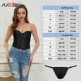 thumbnail image 5 of SUOSDEY Strapless Corset Top for Women Lace Up Bustier Shapewear Lingerie Costume, 5 of 7