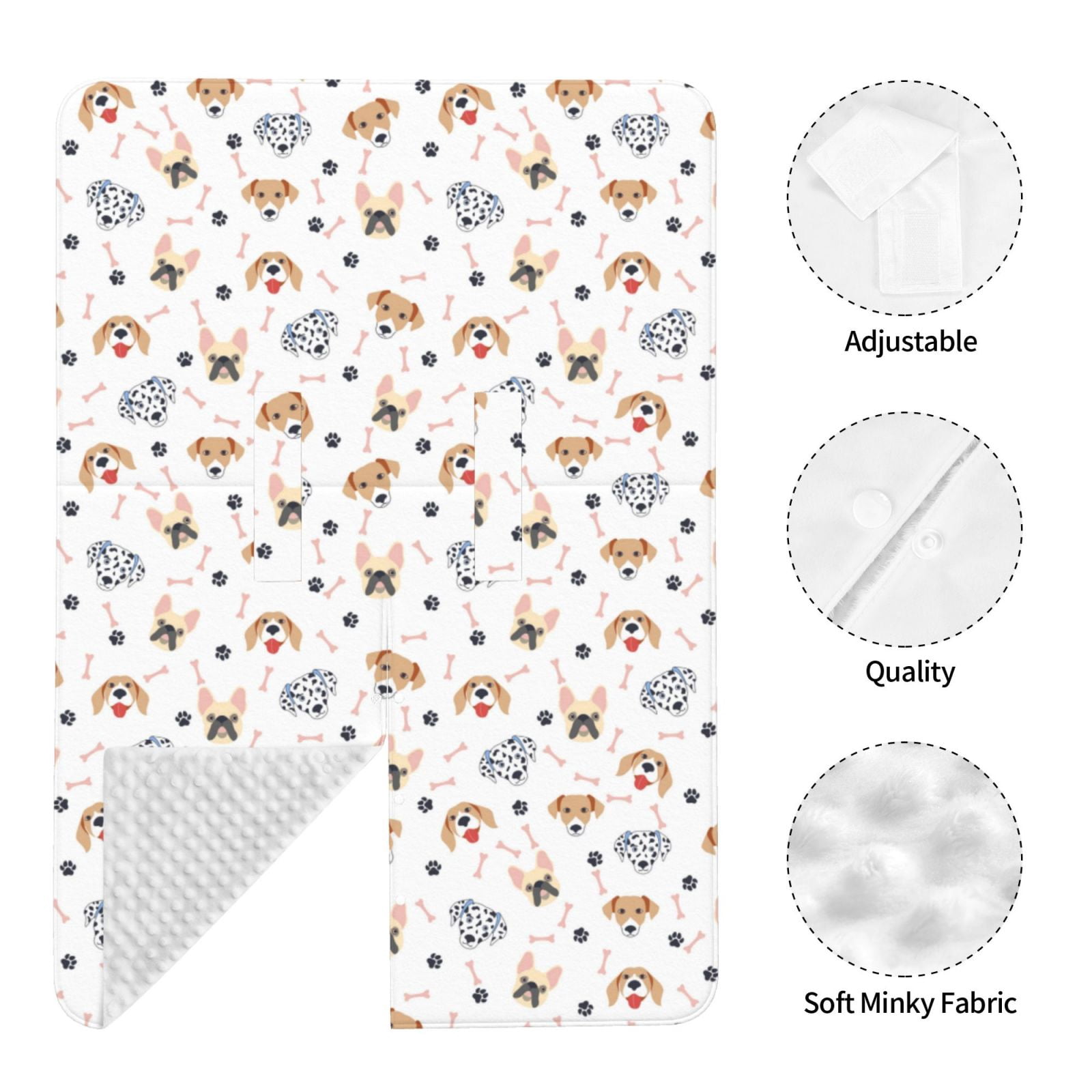 Naloa Cute Cartoon Dogs Baby Car Seat Cover, Breathable Baby Carrier Cover, Multiuse Baby Carrier Cover & Nursing Breastfeeding Cover