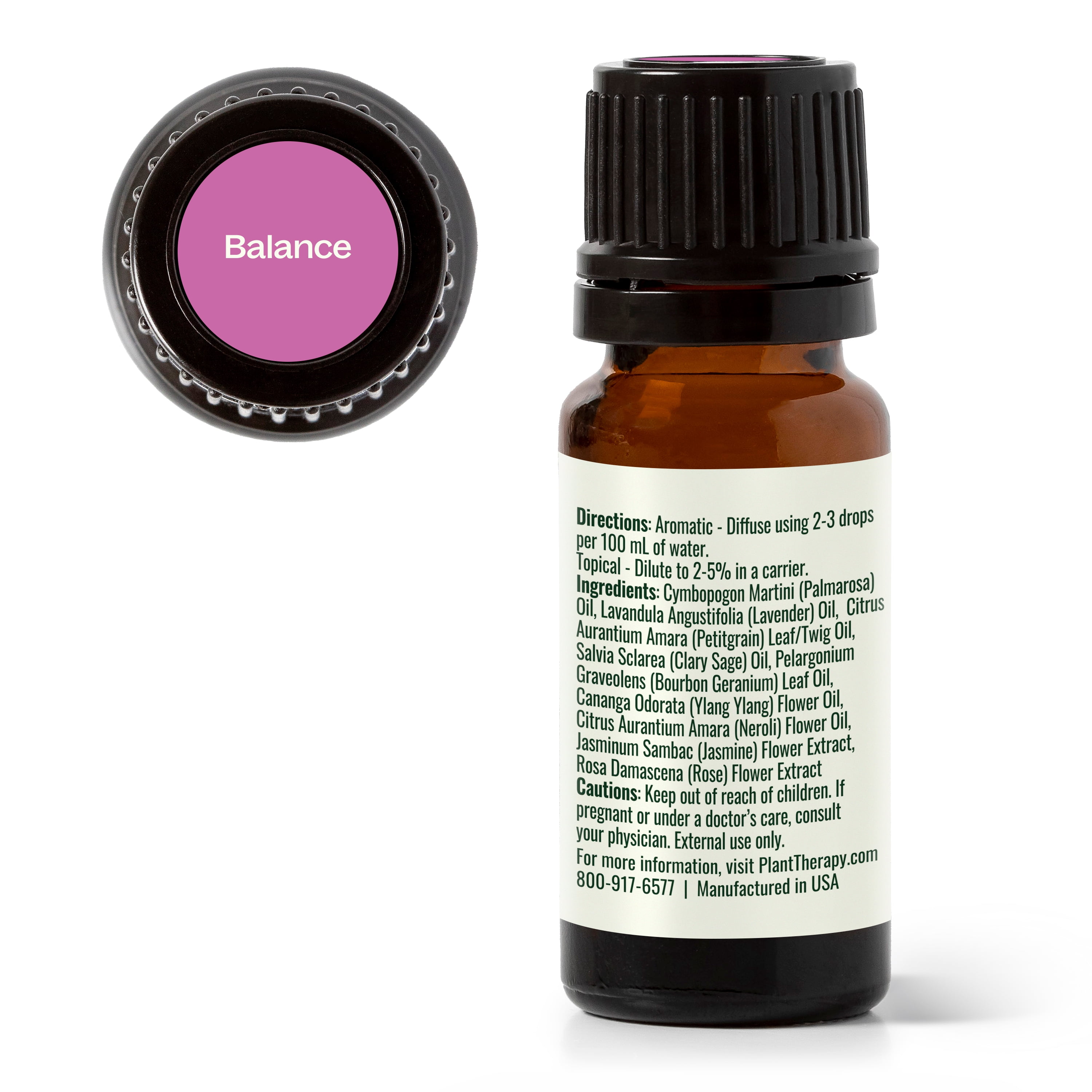 Plant Therapy Balance Essential Oil Blend 10 mL (1/3 oz) 100% Pure, Undiluted, Natural Aromatherapy