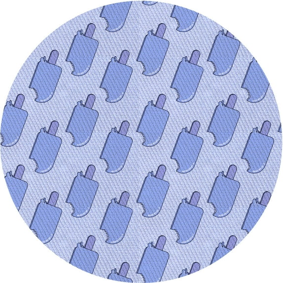 Ahgly Company Indoor Square Patterned Cornflower Blue Area Rugs, 3' Square