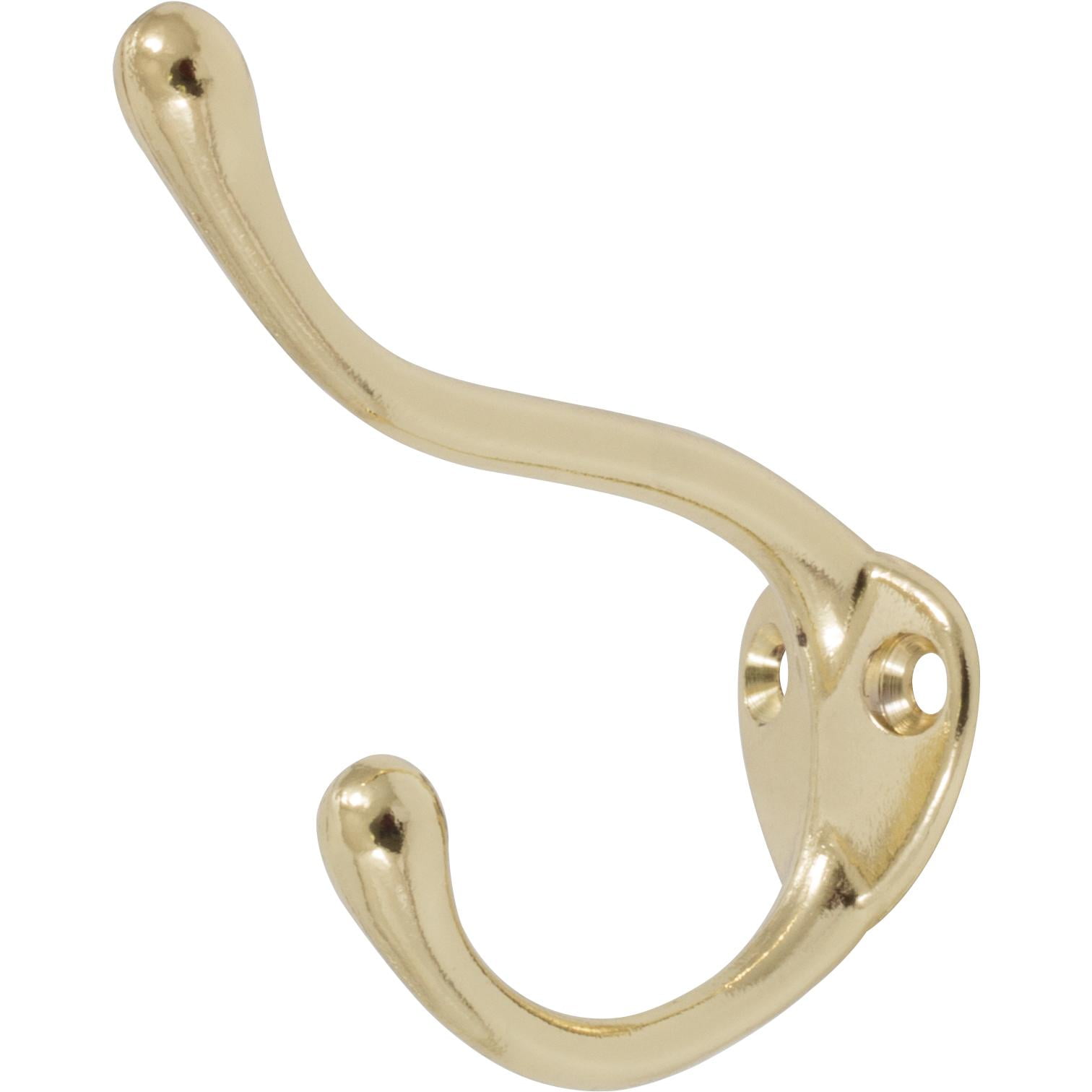 Coat & Hat Hook, 3-1/2 High, 2-1/4 Projection, Polished Brass by Stone  Harbor Hardware 