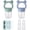 Blue/Green, variant on 2 Pack Silicone Baby Fruit Feeder with Mini Freezer Tray, Breastmilk Popsicle Molds for Baby Teething Relief, Fresh Food Feeder for Safe Infant Self Feeding, Extra Food Pouches Blue/Green