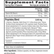 NaturalSlim Natural Testosterone Booster for Men - Male Enhancing Supplement with Ginkgo Biloba, L Arginine, Zinc, Vitamin B3, Testofen for Energy, Muscle Builder & Metabolism - 180 Capsules