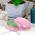 thumbnail image 3 of Estante para esponja, caja de jabón, plato de viaje con tapa, soporte para accesorios de baño, ducha, color rosa, 2 piezas, 3 of 6